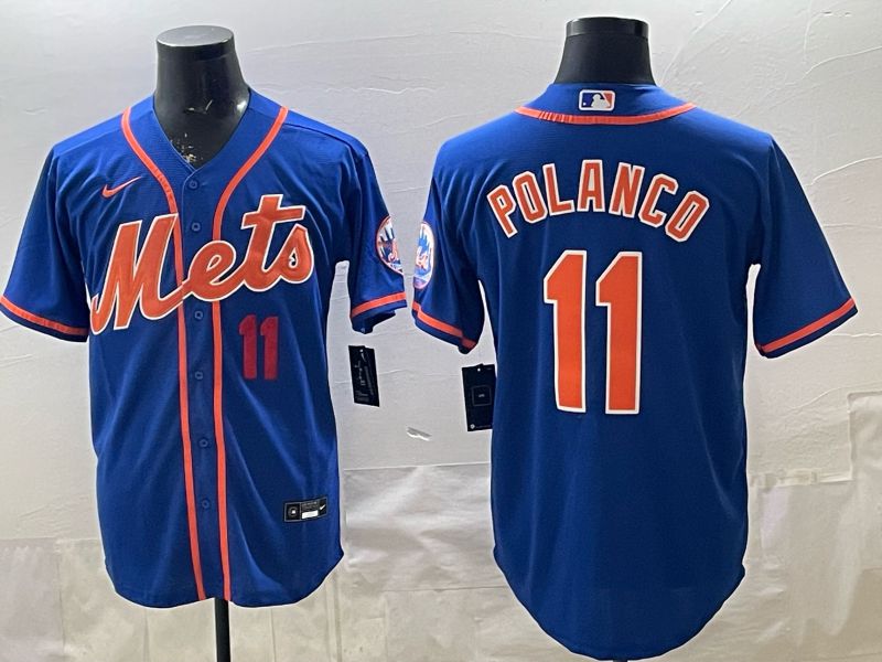 2026 Men Nike New York Mets #11 Polanco Blue Game MLB Jersey 01